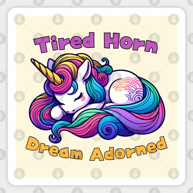 Tired unicorn Sticker by Japanese Fever